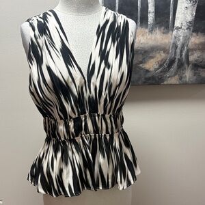 NWT Banana Republic Monochrome Sleeveless Blouse